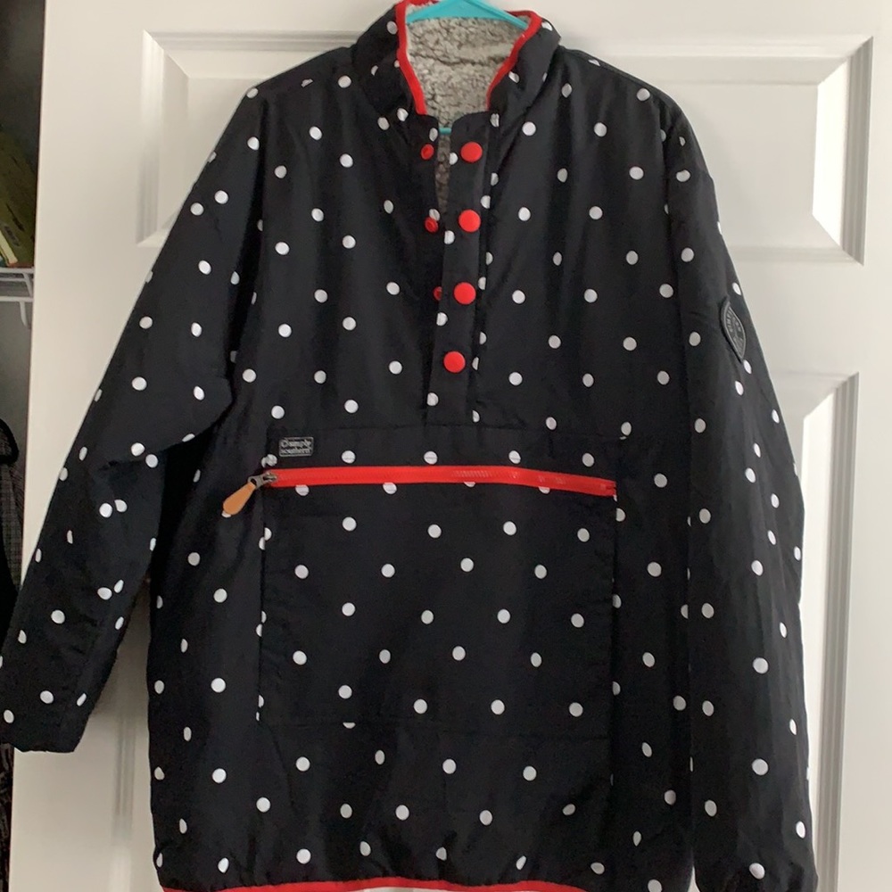 Simply southern reversible Sherpa and rain pull over Xl
